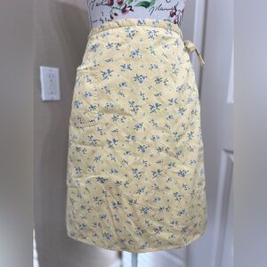 Villager Yellow Floral A-Line Skirt